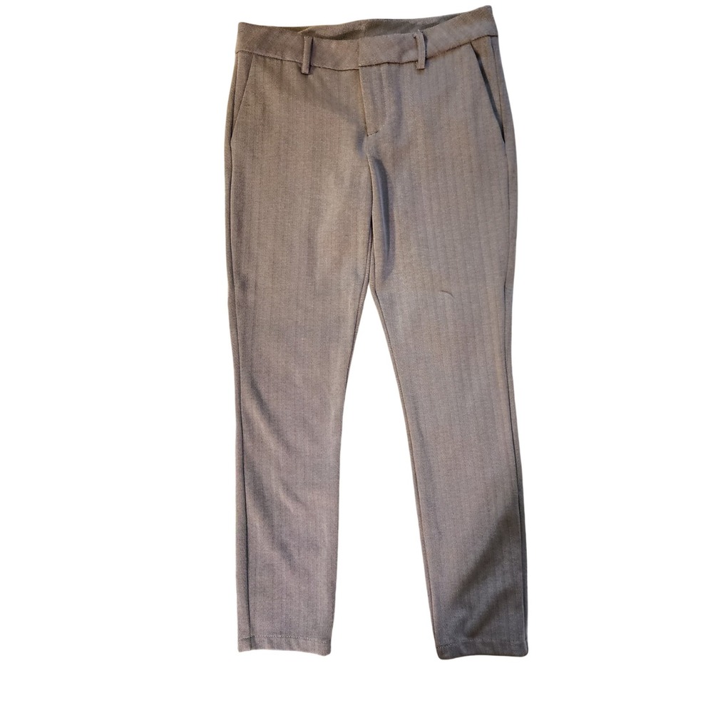 Kut from the Kloth Taupe Pinstripe Ankle Pants